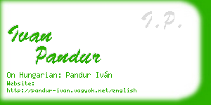 ivan pandur business card